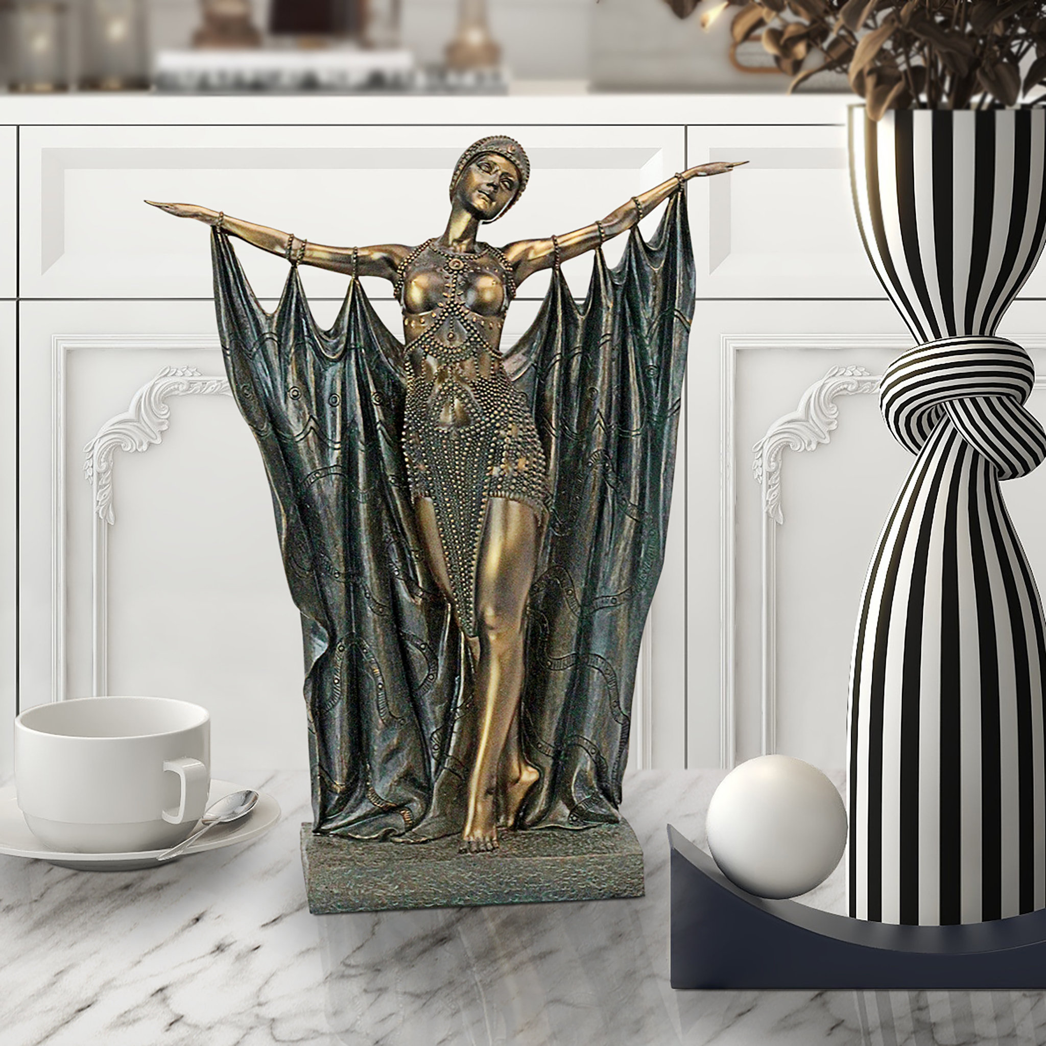 Design Toscano Queen Semiramis Dancer Art Deco Figurine & Reviews